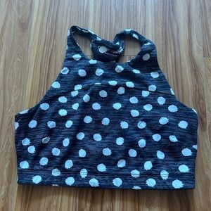 Outdoor Voices Black and White Polka Dot Sports Bra